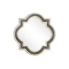 Distressed White Iron Quatrefoil Mirror, 29X29 In.-Kirkland's Home Sale