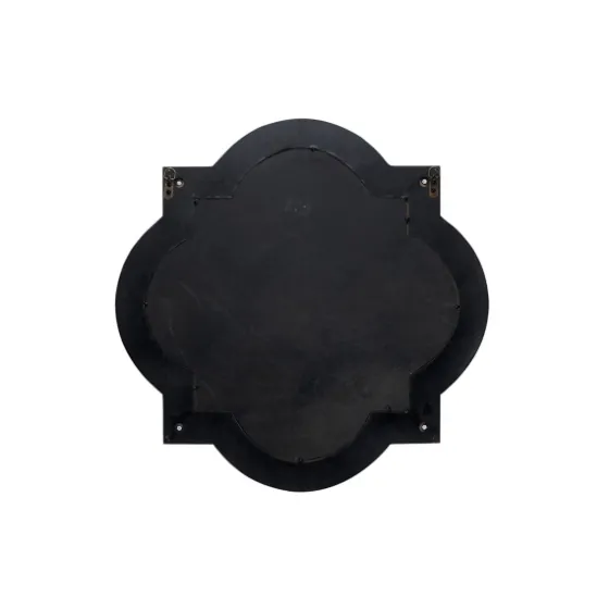 Distressed White Iron Quatrefoil Mirror, 29X29 In.-Kirkland's Home Sale