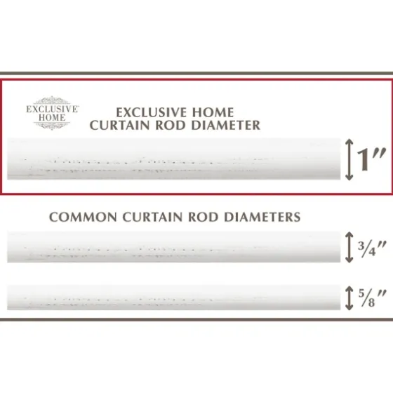 Distressed White Napoleon Curtain Rod, 120 In.-Kirkland's Home Outlet