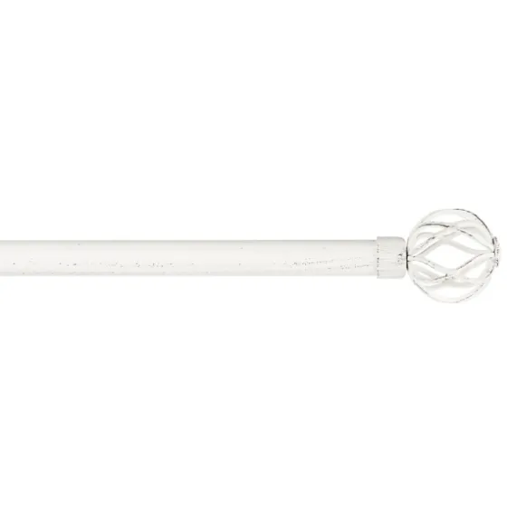 Distressed White Open Sphere Curtain Rod, 120 In.-Kirkland's Home Best Sale