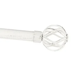 Distressed White Open Sphere Curtain Rod, 120 In.-Kirkland's Home Best Sale