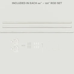 Distressed White Open Sphere Curtain Rod, 120 In.-Kirkland's Home Best Sale