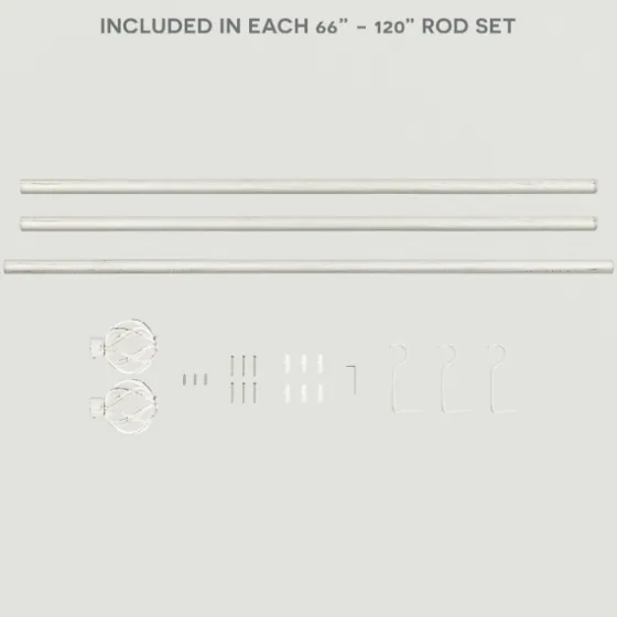 Distressed White Open Sphere Curtain Rod, 120 In.-Kirkland's Home Best Sale