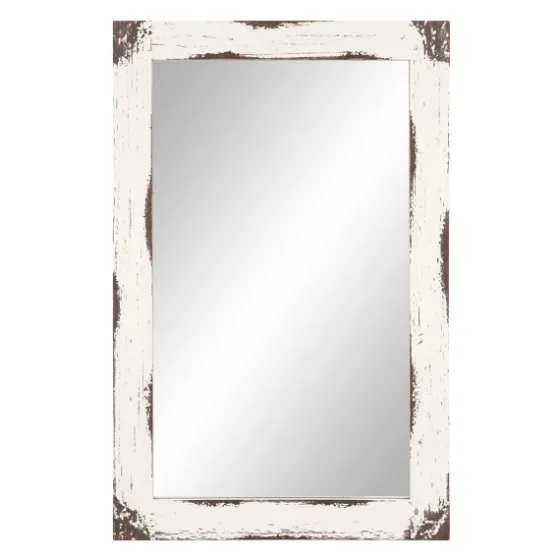 Distressed White Reclaimed Wood Wall Mirror-Kirkland's Home Best Sale