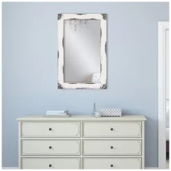 Distressed White Reclaimed Wood Wall Mirror-Kirkland's Home Best Sale