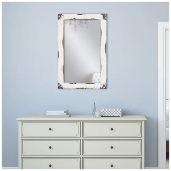 Distressed White Reclaimed Wood Wall Mirror-Kirkland's Home Best Sale