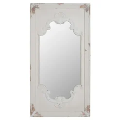 Distressed White Scroll Framed Wall Mirror-Kirkland's Home Cheap