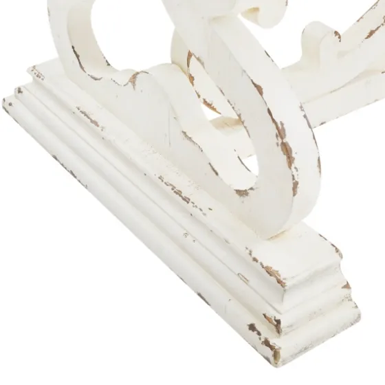 Distressed White Scrollwork Base Coffee Table-Kirkland's Home Hot