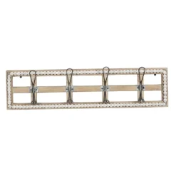 Distressed White Wood And Metal Wall Hooks-Kirkland's Home Outlet