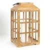Distressed Windowpane Wood Lantern, 16 In.-Kirkland's Home New