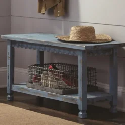 Distressed Wood Antique Bench-Kirkland's Home Online