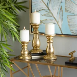 Distressed Wood Candle Holders, Set Of 3-Kirkland's Home Cheap