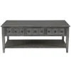Distressed Wood 3-Drawer Coffee Table-Kirkland's Home New