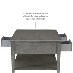 Distressed Wood 3-Drawer Coffee Table-Kirkland's Home New