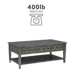 Distressed Wood 3-Drawer Coffee Table-Kirkland's Home New