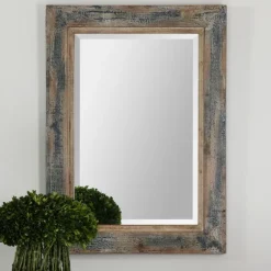 Distressed Wood Frame Wall Mirror-Kirkland's Home Sale