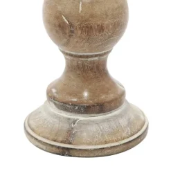Distressed Wood Pillar Candle Holders, Set Of 3-Kirkland's Home Outlet