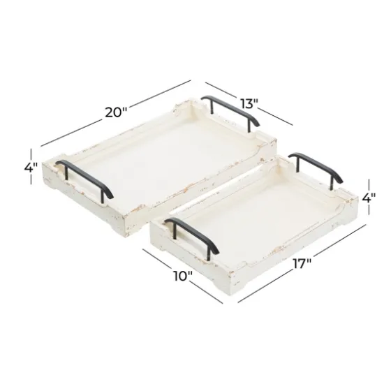 Distressed Wood Trays, Set Of 2-Kirkland's Home Hot
