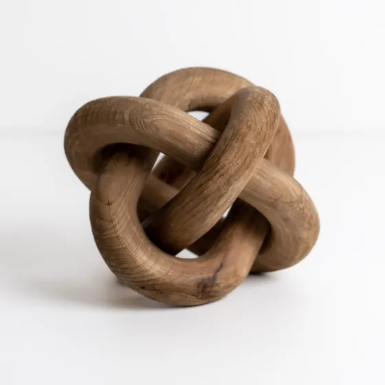 Distressed Wooden Knot Sculpture-Kirkland's Home Fashion