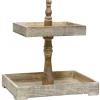 Distressed Wooden 2-Tier Tray-Kirkland's Home Flash Sale