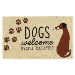 Dogs Welcome People Tolerated Doormat-Kirkland's Home Clearance