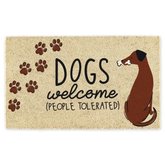 Dogs Welcome People Tolerated Doormat-Kirkland's Home Clearance