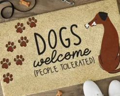 Dogs Welcome People Tolerated Doormat-Kirkland's Home Clearance