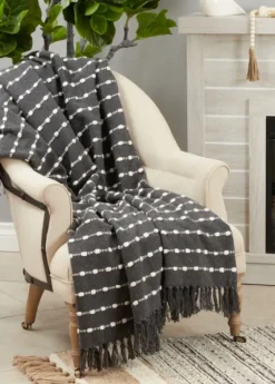 Dotted Fringe Throw Blanket-Kirkland's Home Clearance