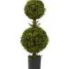 Double Ball Boxwood Topiary In Nursery Planter-Kirkland's Home Discount