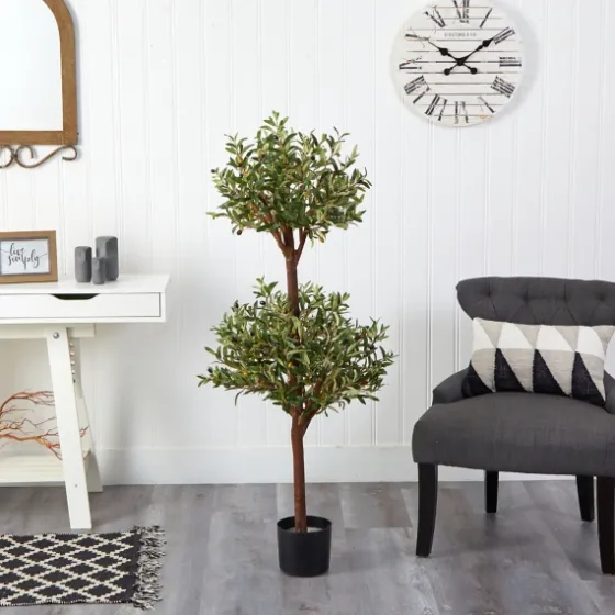 Double Ball Olive Tree Topiary-Kirkland's Home Outlet