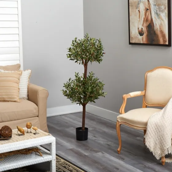 Double Ball Olive Tree Topiary-Kirkland's Home Outlet