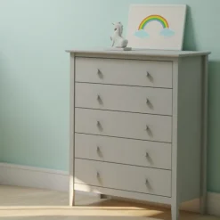 Dove Brazilian Pine Wood Five Drawer Chest-Kirkland's Home Best Sale