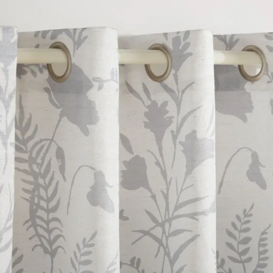 Dove Gray Floral 2-Pc. Curtain Panel Set, 84 In.-Kirkland's Home Best