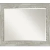 Dove Gray Scoop Frame Beveled Mirror, 34X28 In.-Kirkland's Home Best