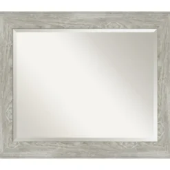 Dove Gray Scoop Frame Beveled Mirror, 34X28 In.-Kirkland's Home Best