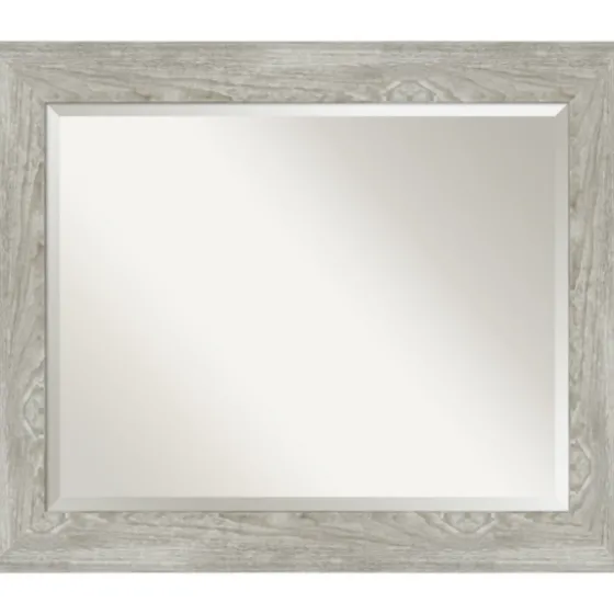 Dove Gray Scoop Frame Beveled Mirror, 34X28 In.-Kirkland's Home Best