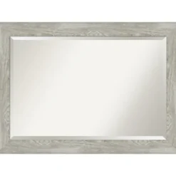 Dove Gray Scoop Frame Beveled Mirror, 42X30 In.-Kirkland's Home Discount