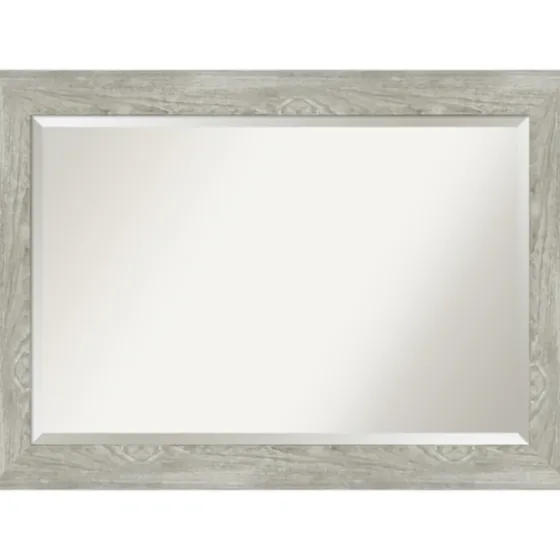 Dove Gray Scoop Frame Beveled Mirror, 42X30 In.-Kirkland's Home Discount