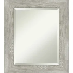 Dove Gray Scoop Frame Beveled Mirror, 22X26 In.-Kirkland's Home Cheap