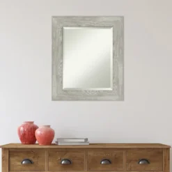 Dove Gray Scoop Frame Beveled Mirror, 22X26 In.-Kirkland's Home Cheap