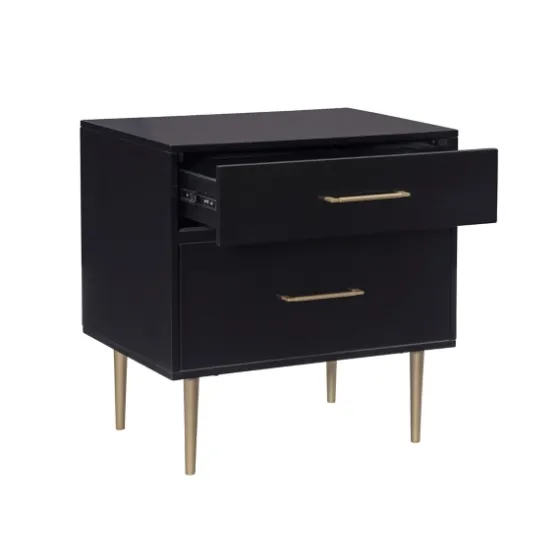 2-Drawer Nightstand With Gold Hardware-Kirkland's Home Flash Sale
