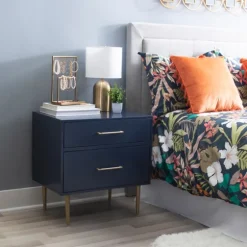2-Drawer Nightstand With Gold Hardware-Kirkland's Home Sale