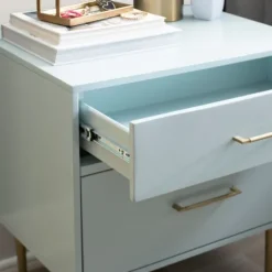 2-Drawer Nightstand With Gold Hardware-Kirkland's Home Best Sale