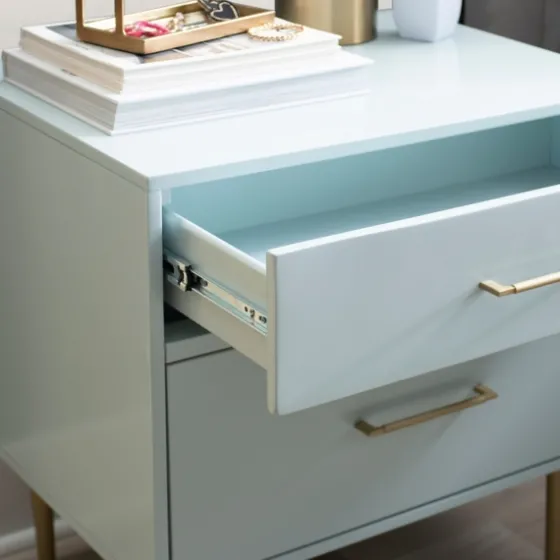 2-Drawer Nightstand With Gold Hardware-Kirkland's Home Best Sale
