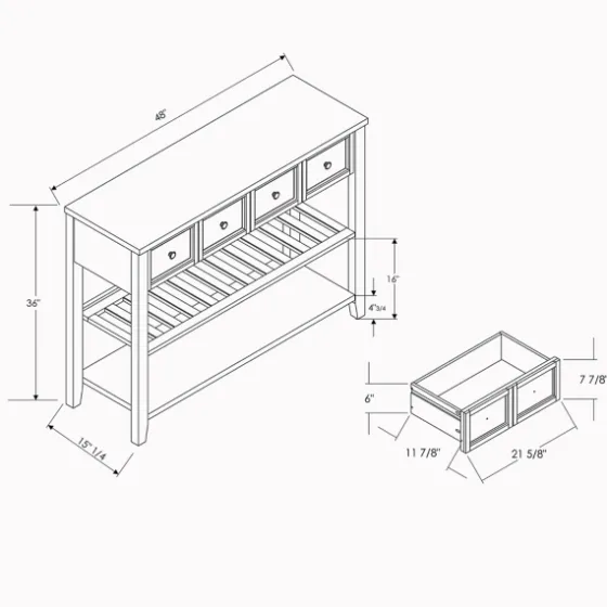 2-Drawer Solid Wood Console Table-Kirkland's Home Clearance