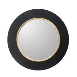 Drew I Black And Gold Round Led Mirror-Kirkland's Home Store