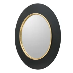 Drew I Black And Gold Round Led Mirror-Kirkland's Home Store