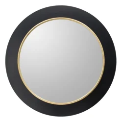 Drew Ii Black And Gold Round Led Mirror-Kirkland's Home Best