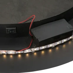 Drew Ii Black And Gold Round Led Mirror-Kirkland's Home Best