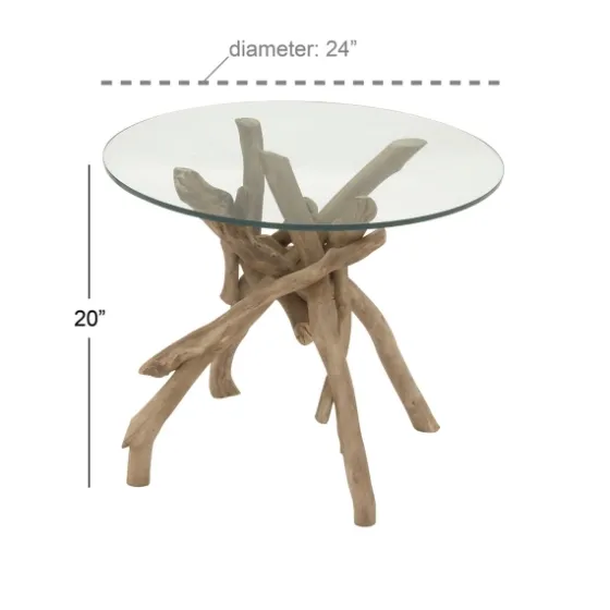 Driftwood Branch Base Accent Table-Kirkland's Home Flash Sale
